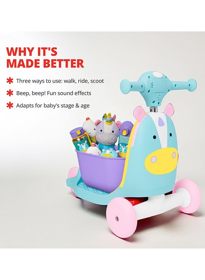 Skip Hop سكيب هوب زو 3 في 1 لعبة ركوب – مشاية، لعبة ركوب وسكوتر للأعمار 1-3 - Image 3