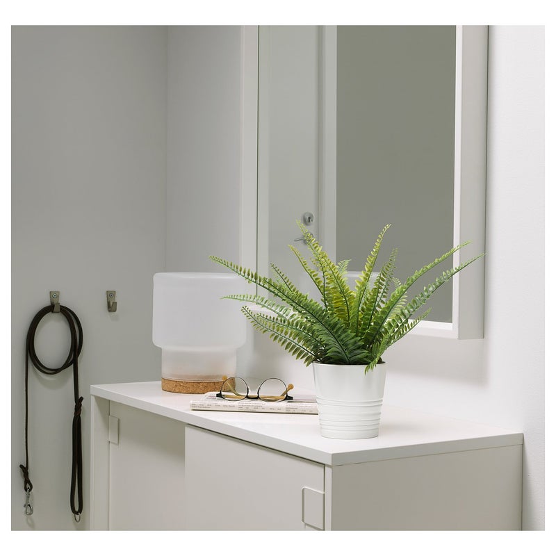 FEJKA Artificial Potted Fern Plant, Green, 9 cm Pot, 34 cm Height - Image 2