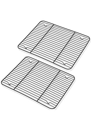 PP CHEF Cooling Rack Set of 2 Nonstick Baking Racks for Cooking Grilling 2 Pack Roasting Drying Rack for Oven Use Stainless Steel Core  Dense Lines Easy to Clean  116 x 9 x 06 Inch - pzsku/Z435A05EB3C0A92892DD3Z/45/1750416829/50d9f830-8345-4e0a-a826-cb13ebc51b69