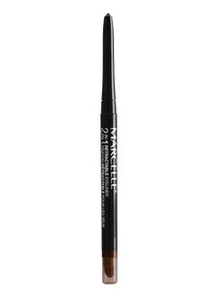Marcelle Marcelle 2-in-1 Retractable Eyeliner, Brown, Waterproof, Easy-To-Smudge, Smokey Eye, Long-Lasting 12h, Fragrance-Free, Hypoallergenic, Cruelty-Free, 0.31 g 
