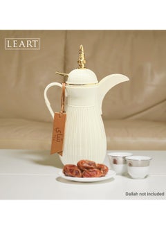 LeArt Rectangle Dallah Flask Tags - Dallah Coffee Pot, Tea, Coffee and Karak Tag | Dallah Tags (Camel - Set of 3)  - Image 2