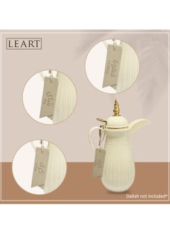 LeArt Rectangle Dallah Flask Tags - Dallah Coffee Pot, Tea, Coffee and Karak Tag | Dallah Tags (Camel - Set of 3)  - Image 4