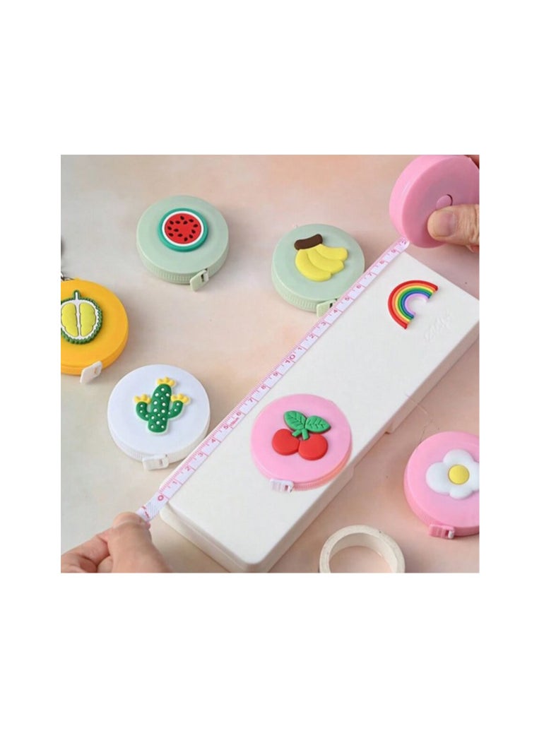 Generic Small measuring tape portable measuring tape waist measuring tape  multi purpose measuring tape length 1.5 meters  2 PCs  multicolor from Rana store  - Image 1