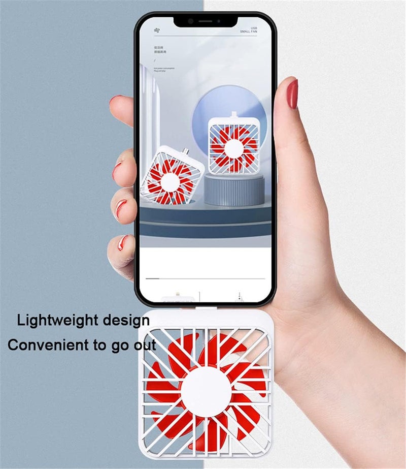 comfrt Mobile Phone Fan with Lanyard, Portable Cell Phone Fan Mini USB Fan Cooling Fan, Women Men Personal Fan Office Outdoor Travel Handheld Fans for iPhone/iPad/Android Micro-USB/Type-C Port (Micro-USB) - Image 3