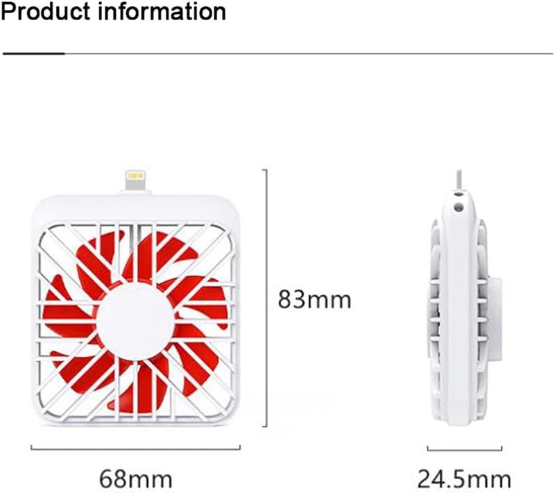 comfrt Mobile Phone Fan with Lanyard, Portable Cell Phone Fan Mini USB Fan Cooling Fan, Women Men Personal Fan Office Outdoor Travel Handheld Fans for iPhone/iPad/Android Micro-USB/Type-C Port (Micro-USB) - Image 2