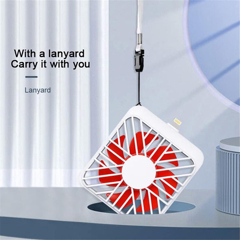 comfrt Mobile Phone Fan with Lanyard, Portable Cell Phone Fan Mini USB Fan Cooling Fan, Women Men Personal Fan Office Outdoor Travel Handheld Fans for iPhone/iPad/Android Micro-USB/Type-C Port (Micro-USB) - Image 4