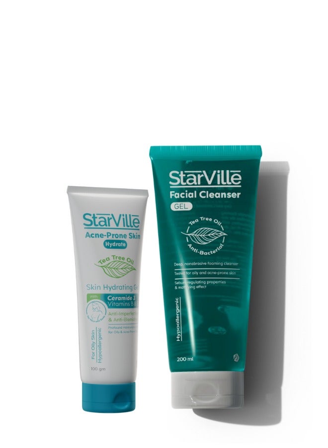 StarVille Facial Cleanser 200ml+ Acne hydrate 100ml