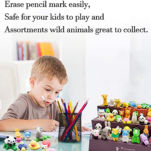 Oligitdi Cartoon Erasers Animal Eraser for Kids Different Shapes Pencil Erasers 3D Jungle Theme Cute Toy Fun Small Stylish Colourful Mini Cartoon Erasers for Gift-Set of 30(Random Style)Multi-Color - Image 5