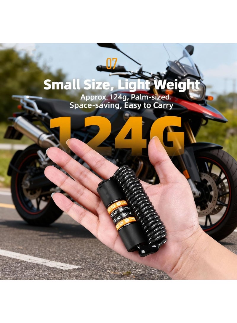 fdsport Heavy Duty Bike Lock with Steel Cable, 4-Digit Resettable Combination Lock, Anti-Theft Bicycle & Scooter Security Lock, Cut-Resistant Weatherproof Lock for Bikes, E-Scooters, Motorcycles & Outdoor Use - Image 5