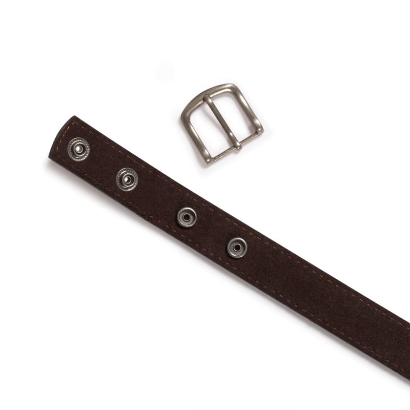 BC Belts Construction Equipment Kids Leather Belt Strap and Metal Buckle 1" Wide with Snaps - Excavator Dump Truck Bulldozer Tractor (Brown-M) - Image 5