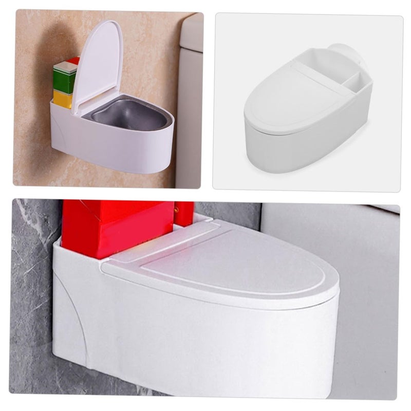 Wall Mount Ashtray Set With Lid 4 Pcs Windproof Metal Liner For Indoor Bathroom - Image 4