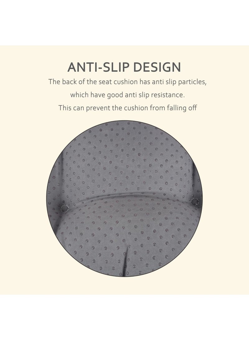 Kawaii Chair Cushions, Cute Toast Bread Seat Pads with Ties, Anti-Skid Office Chair Cushion, Kids Dining Desk Chair Pads, Round + Square Shape, for Home Kitchen Chairs, 2 Pack - Image 3