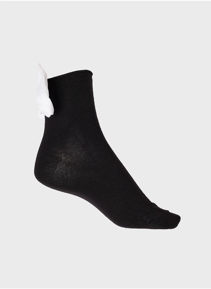 مونكي Checked Crew Socks