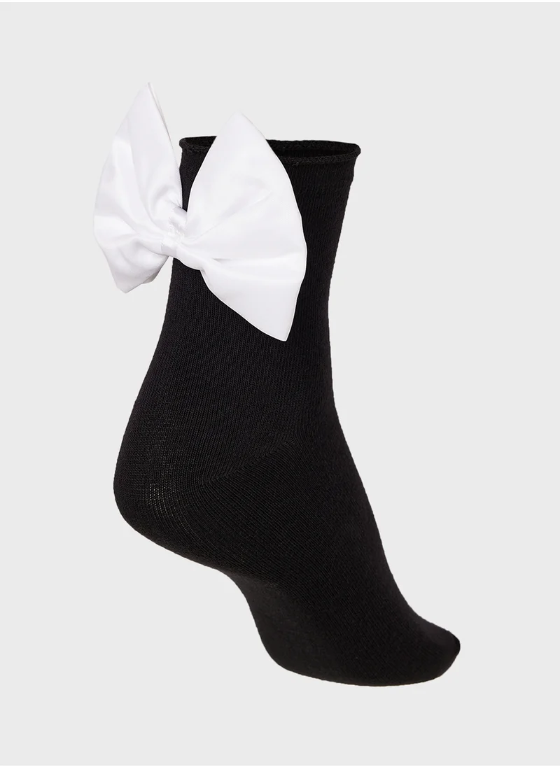 مونكي Checked Crew Socks