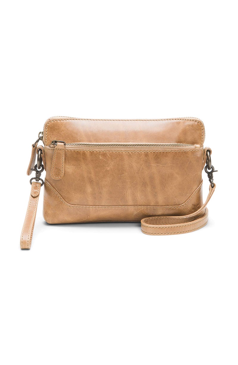 Frye womens Melissa Wristlet Crossbody, Beige, One Size US - Image 1