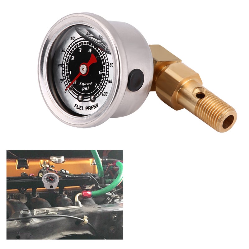 Liquid Filled Fuel Pressure Gauge - Black, High Accuracy & Reliable Long Life, Turbo Engine Gauge for High Performance Automotive Fuel System Tuning - Image 5