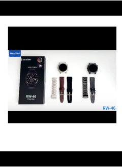 Haino Teko Smart Watch RW46 Round Screen Super Size AMOLED Display With Torch Built-in and 3 Pair Straps and Wireless Charger For Gents and Boys  - Image 5