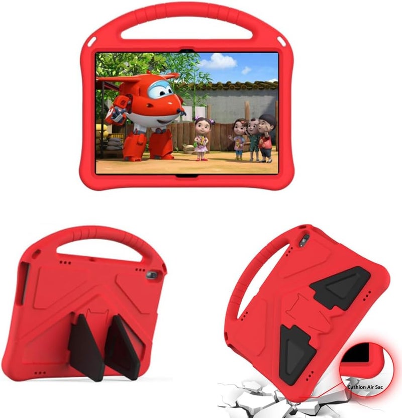 SYOSI Tablet Case For Lenovo Tab M10 Hd Tb-X505F Tb-X505L For Kids Durable Lightweight Eva Shockproof Protective Handle Stand Cover For Lenovo Tab M10 10.1" All-Inclusive Anti-Drop Bracket Case, Red - Image 1