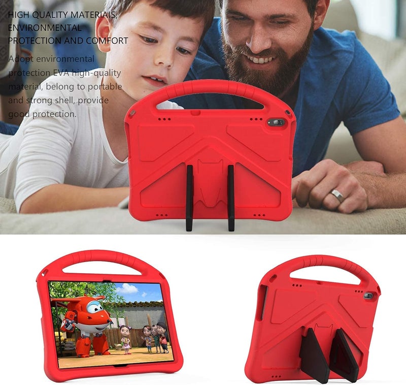 SYOSI Tablet Case For Lenovo Tab M10 Hd Tb-X505F Tb-X505L For Kids Durable Lightweight Eva Shockproof Protective Handle Stand Cover For Lenovo Tab M10 10.1" All-Inclusive Anti-Drop Bracket Case, Red - Image 2