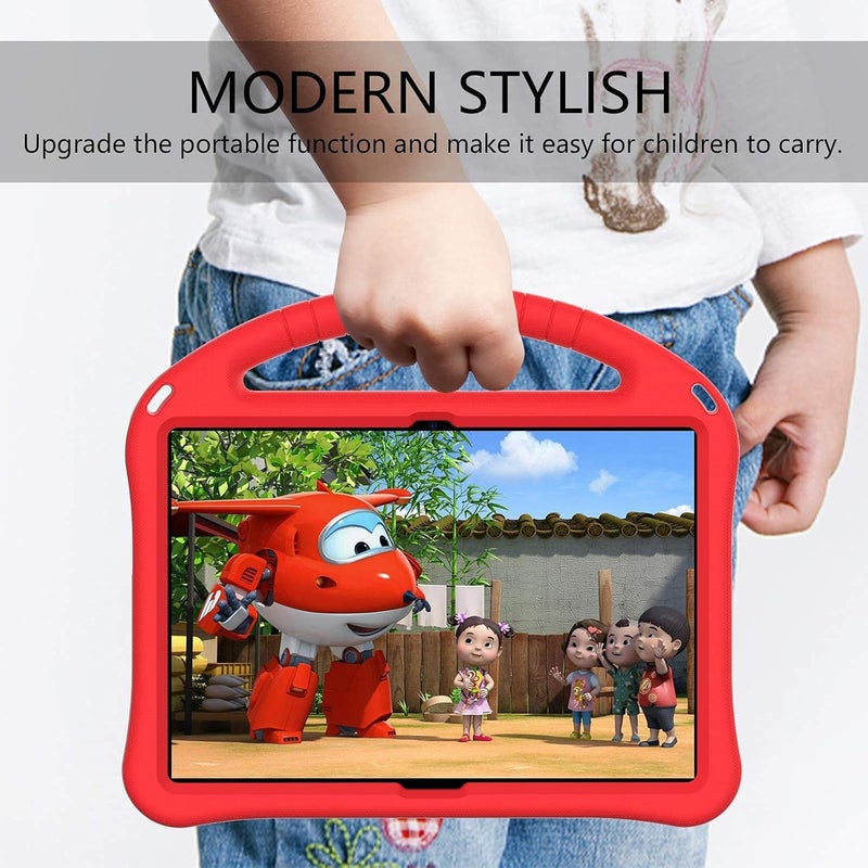 SYOSI Tablet Case For Lenovo Tab M10 Hd Tb-X505F Tb-X505L For Kids Durable Lightweight Eva Shockproof Protective Handle Stand Cover For Lenovo Tab M10 10.1" All-Inclusive Anti-Drop Bracket Case, Red - Image 5