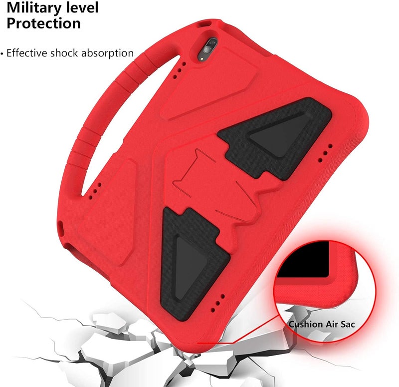 SYOSI Tablet Case For Lenovo Tab M10 Hd Tb-X505F Tb-X505L For Kids Durable Lightweight Eva Shockproof Protective Handle Stand Cover For Lenovo Tab M10 10.1" All-Inclusive Anti-Drop Bracket Case, Red - Image 4
