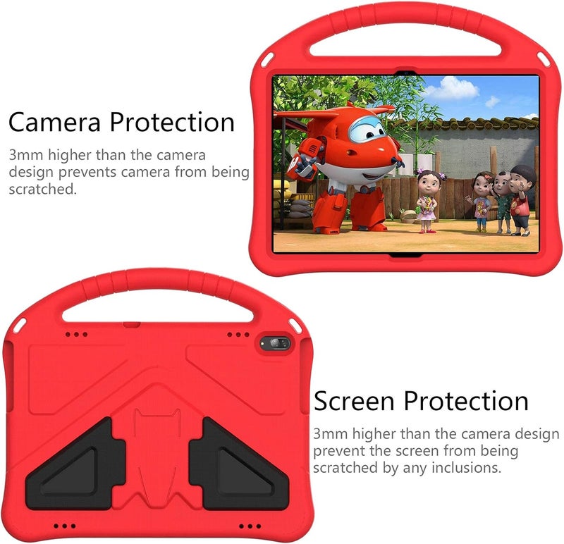 SYOSI Tablet Case For Lenovo Tab M10 Hd Tb-X505F Tb-X505L For Kids Durable Lightweight Eva Shockproof Protective Handle Stand Cover For Lenovo Tab M10 10.1" All-Inclusive Anti-Drop Bracket Case, Red - Image 3