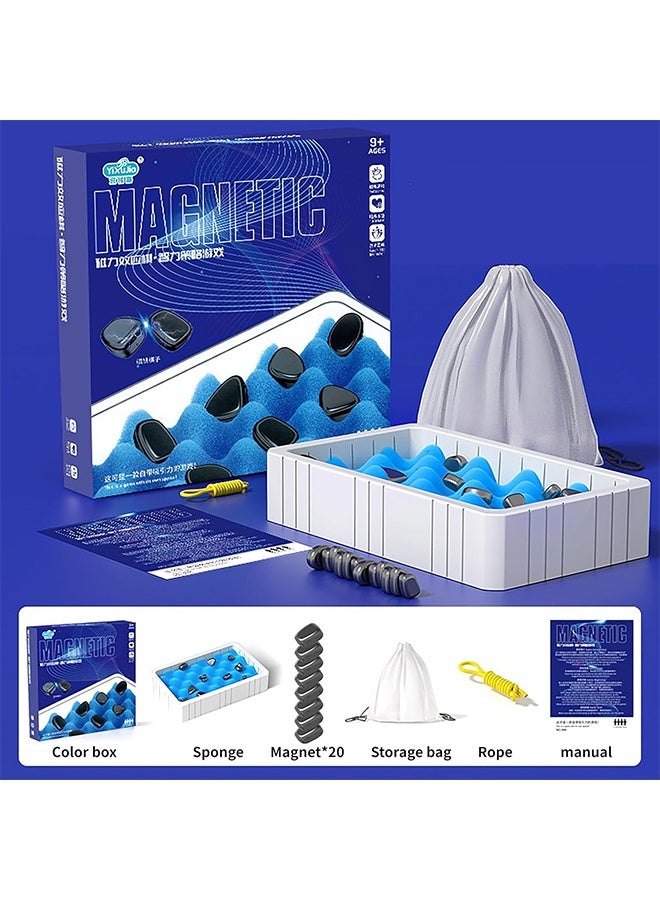 DAREU Portable Magnetic Strategy Game Set – Foldable Travel Board Game with Storage Bag – Educational Magnetic Piece Game for Kids and Adults – Reusable Family Logic Game for Home and Travel - Image 2