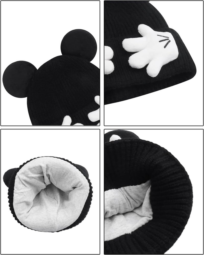 leomoste Baby Beanie Hat Cute Antlers Reindeer Crochet Knitted Hat Winter Warm Cap for Toddler Boys Girls - Image 5