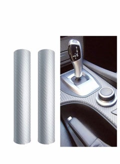 Excefore 2PCS Carbon Fiber Vinyl Wrap for Cars DIY Sheet Roll Film Sticker Decal Adhesive Auto 3D Decoration Car Motorcycle Interior Exterior  - Image 1