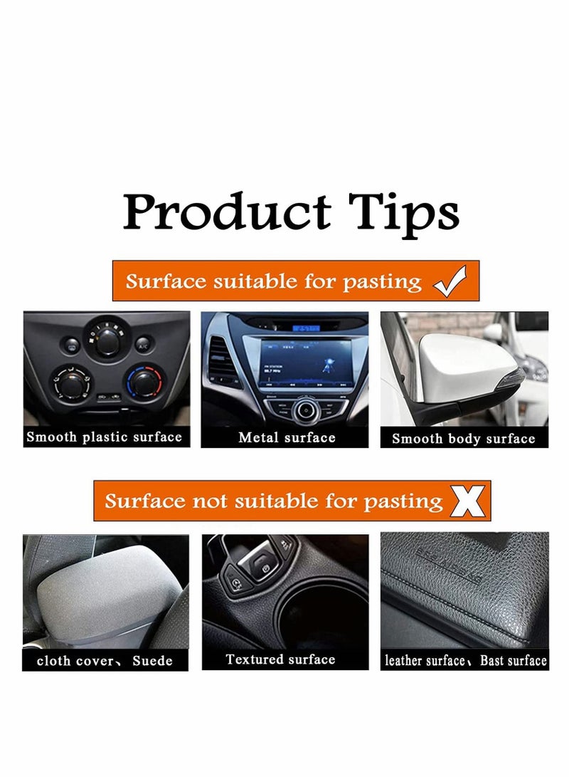 Excefore 2PCS Carbon Fiber Vinyl Wrap for Cars DIY Sheet Roll Film Sticker Decal Adhesive Auto 3D Decoration Car Motorcycle Interior Exterior - Image 3