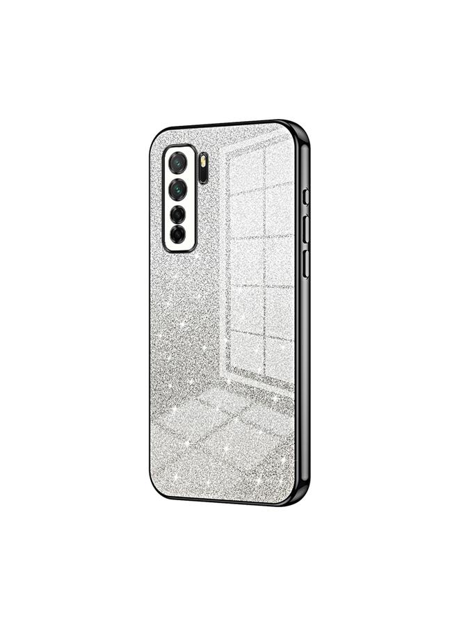 S-TOP Case For Huawei nova 7 SE / P40 lite 5G Gradient Glitter Powder Electroplated Phone Case - Image 1