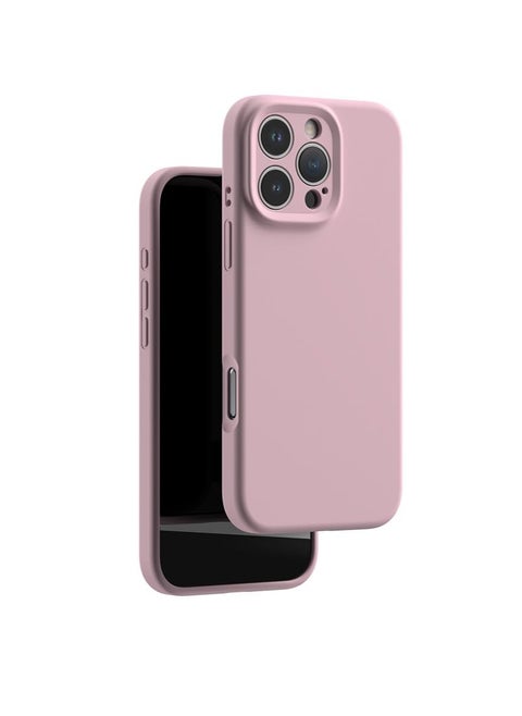 Compatible with iPhone 16 Pro Case, Liquid Silicone Upgrade [Camera Protection] [Soft Anti-Scratch Microfiber Lining] Shockproof Phone Case for iPhone 16 Pro (Morandi Pink)