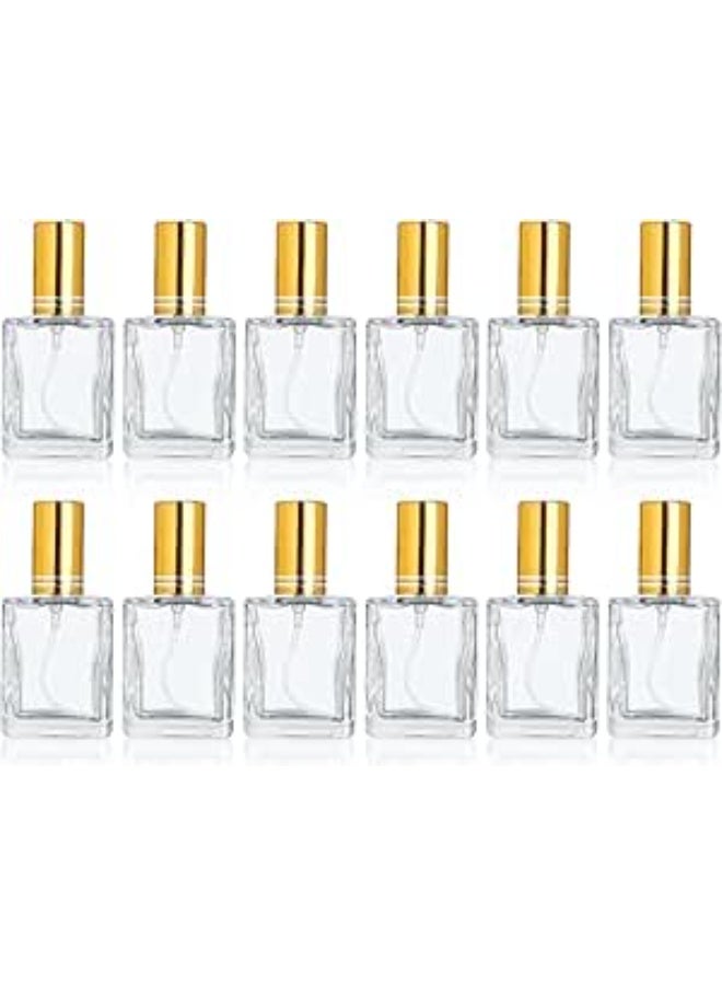 ChicAbode 12pcs Clear Perfume Spray Bottles 15ml Glass Fine Mist Sprayer Empty Spray Bottles Refillable Container Perfume Atomizer for Cleaning, Essential Oil, Liquid - Image 1