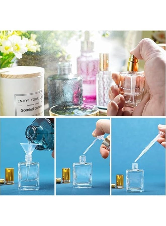 ChicAbode 12pcs Clear Perfume Spray Bottles 15ml Glass Fine Mist Sprayer Empty Spray Bottles Refillable Container Perfume Atomizer for Cleaning, Essential Oil, Liquid - Image 4