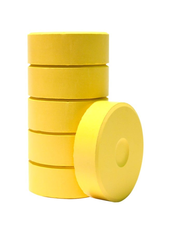 Sax Jack Richeson Giant Tempera Cakes, 2-1/4 x 3/4 Inches, Brilliant Yellow, Pack of 6 - Image 1