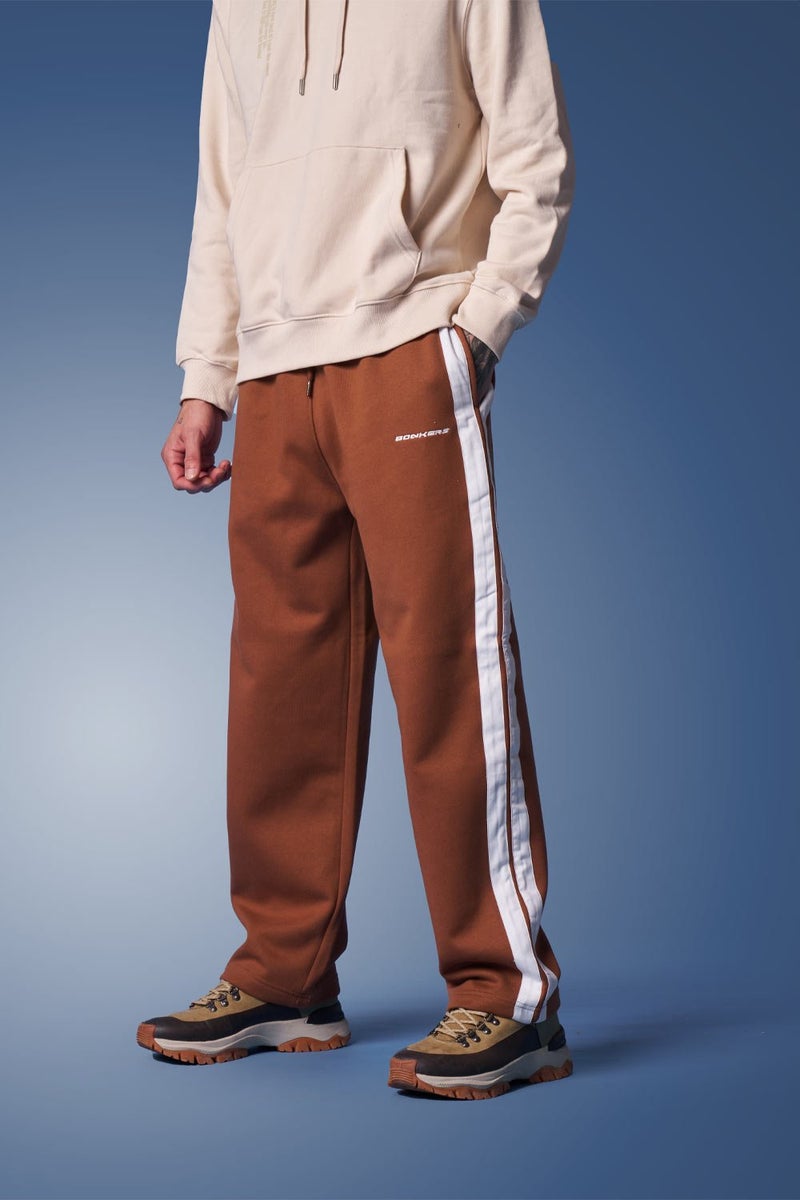 Bonkers Corner Brown Sporty Straight Fit Pants for Men's - Image 1