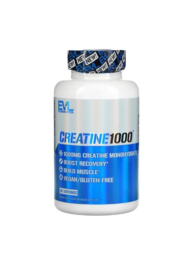 EVLUTION NUTRITION Creatine1000 120 Veggie Capsules  - Image 1