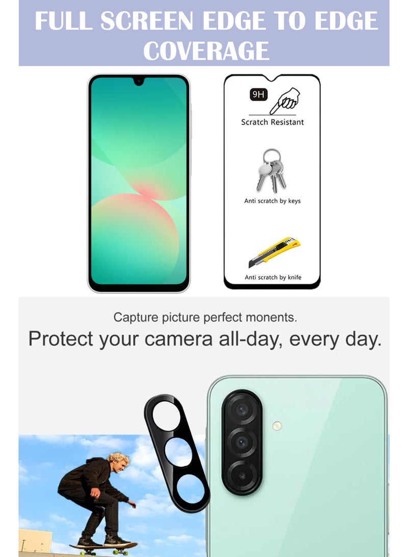 GMATE Samsung Galaxy A26 - 2 in 1 Pack  Generic Glass Screen Protector  And Camera Lens Protector - Image 4