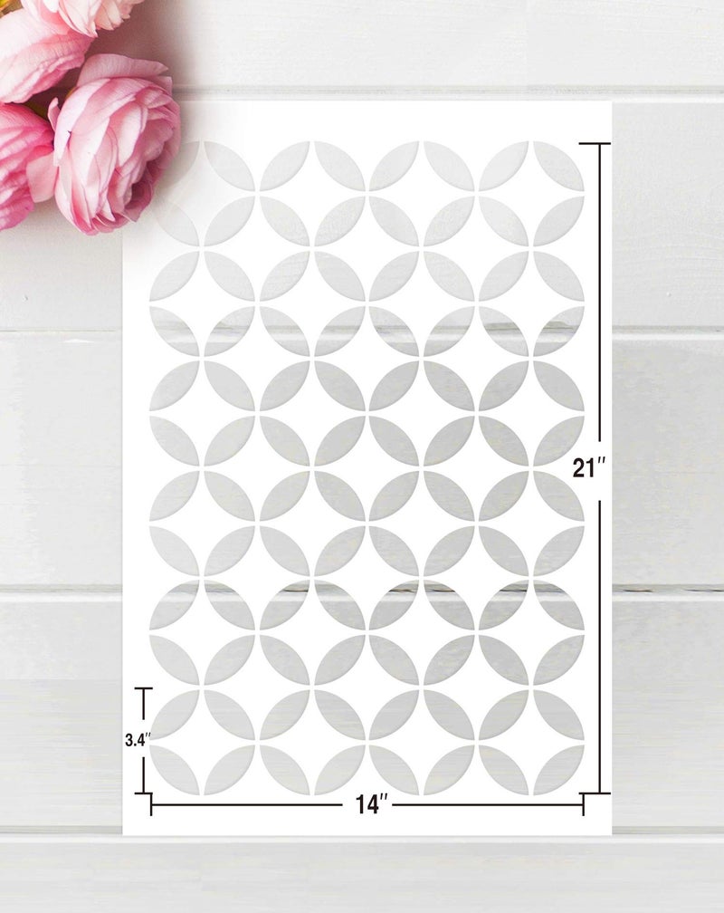 G GSS Designs Large Moroccan Circles Stencil (16x24 Inch) for Painting on Wall, Furniture, Floor, Fabric - Reusable Template for Decals, Wallpaper & Decor (SL-077) - Image 4