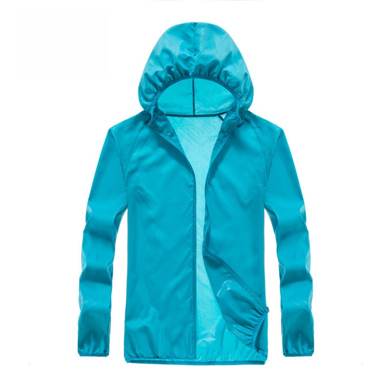 Generic Summer Lightweight Ladies Windbreaker Sun Protection Skin Jacket Custom Logo Light blue 