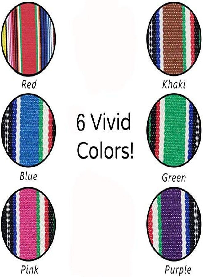 Fowecelt Mexican Serape Placemats for Mexican Party Wedding Decor Outdoor Dining Kitchen Table Set of 6, 13 x 19 Inch Fringe Cotton Handwoven Table Place Mat (Multi-Color) - Image 5