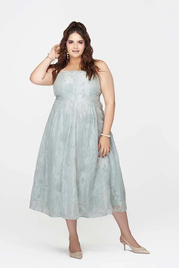 فيرجيو VIRGIO Embroidered Organza Dress