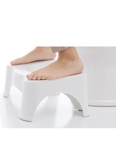 ELTRAZONE ELTRAZONE Squat Toilet Seat Leg Stool 8 Inch (White) – Comfortable, Sturdy Foot Step for Western Toilets – Portable and Ergonomic Footrest for Potty  - Image 1