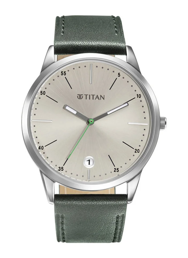 تيتان Leather Analog Wrist Watch 1806SL07