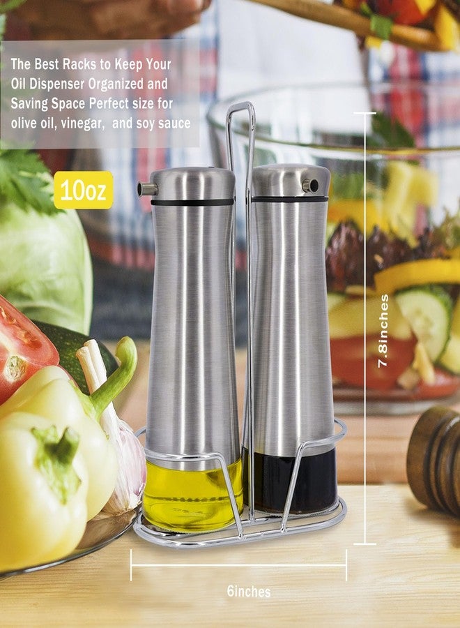 Aelga Oil And Vinegar Dispenser Set with Caddy - 2 Pack Oil Dispenser Bottle for Kitchen with No-Drip - Kitchen Decor and Accessories for Home Restaurants Weddings - Image 3