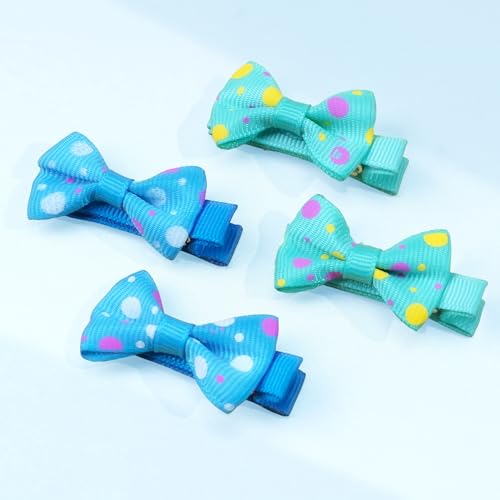 CÉLLOT Baby Hair Clips Baby Girls Fully Lined Bows Pins Tiny 1.6" Hair Bows Alligator Clips for Baby Girls Infants Toddlers Hair Accessories In Pairs - Image 5