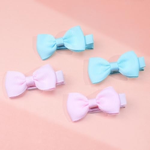 CÉLLOT Baby Hair Clips Baby Girls Fully Lined Bows Pins Tiny 1.6" Hair Bows Alligator Clips for Baby Girls Infants Toddlers Hair Accessories In Pairs - Image 4