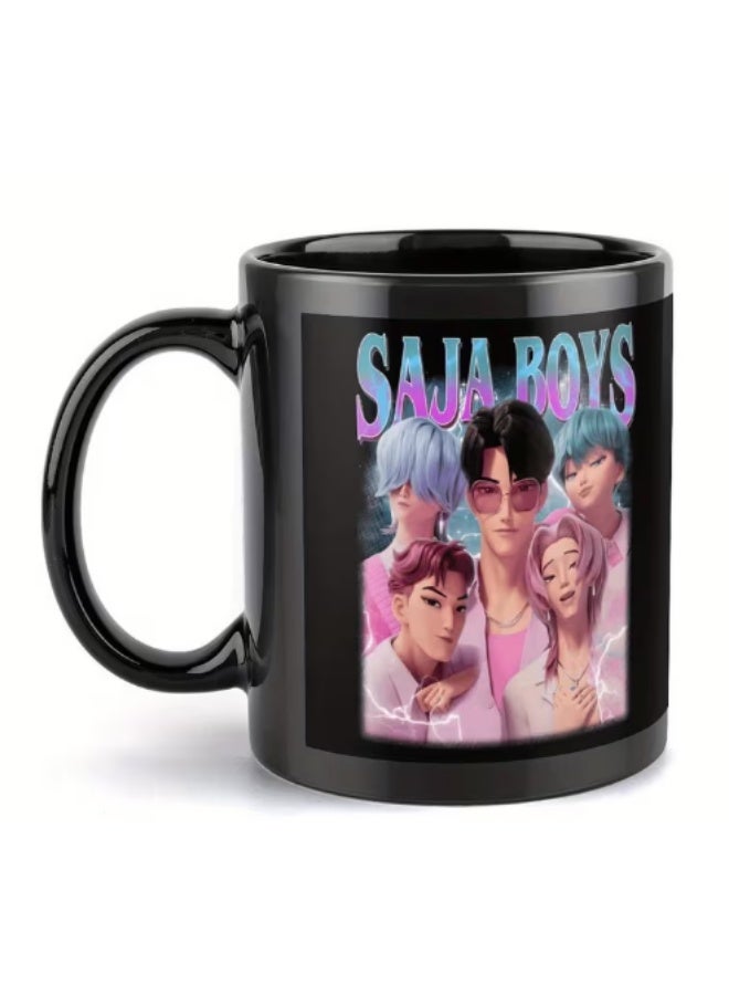 كيبوب كوب كيبوب - كوب جماعي 11 أونصة (360 مل) - كوب ساجا بويز، كوب قهوة ميرا رومي زوي، كوب شاي وعصير سيراميك لطيف من الكيبوب - هدية لمحبي الكيبوب من الفتيات والمراهقات والبالغات - منتج تذكاري جمالي لفرقة الآيدولز (ساجا بويز) - Image 1