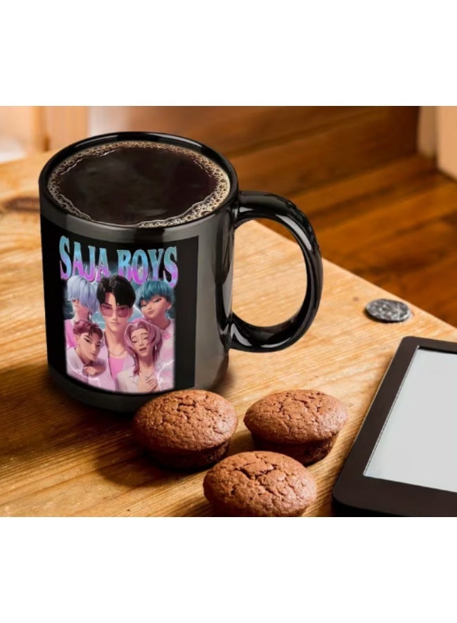 كيبوب كوب كيبوب - كوب جماعي 11 أونصة (360 مل) - كوب ساجا بويز، كوب قهوة ميرا رومي زوي، كوب شاي وعصير سيراميك لطيف من الكيبوب - هدية لمحبي الكيبوب من الفتيات والمراهقات والبالغات - منتج تذكاري جمالي لفرقة الآيدولز (ساجا بويز) - Image 4