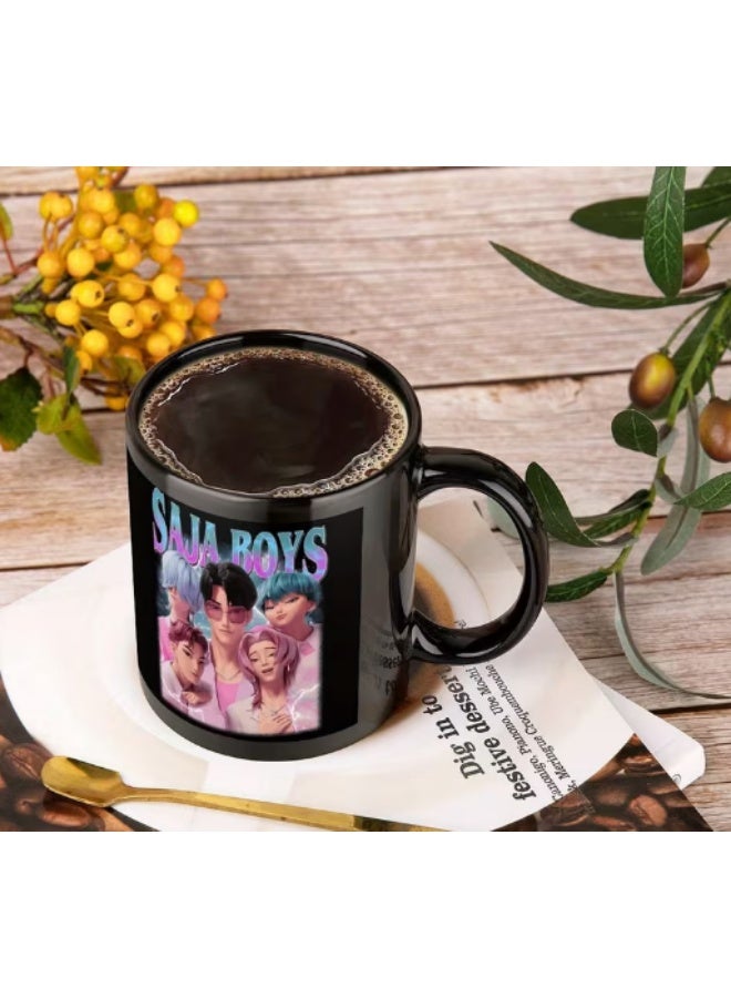 كيبوب كوب كيبوب - كوب جماعي 11 أونصة (360 مل) - كوب ساجا بويز، كوب قهوة ميرا رومي زوي، كوب شاي وعصير سيراميك لطيف من الكيبوب - هدية لمحبي الكيبوب من الفتيات والمراهقات والبالغات - منتج تذكاري جمالي لفرقة الآيدولز (ساجا بويز) - Image 2